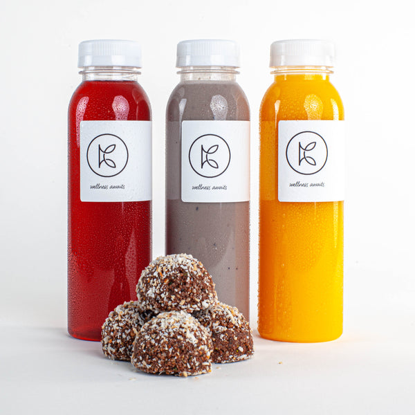 Fresh-pressed juices and protein truffles - Kooshi Gourmet Los Angeles Meal Delivery